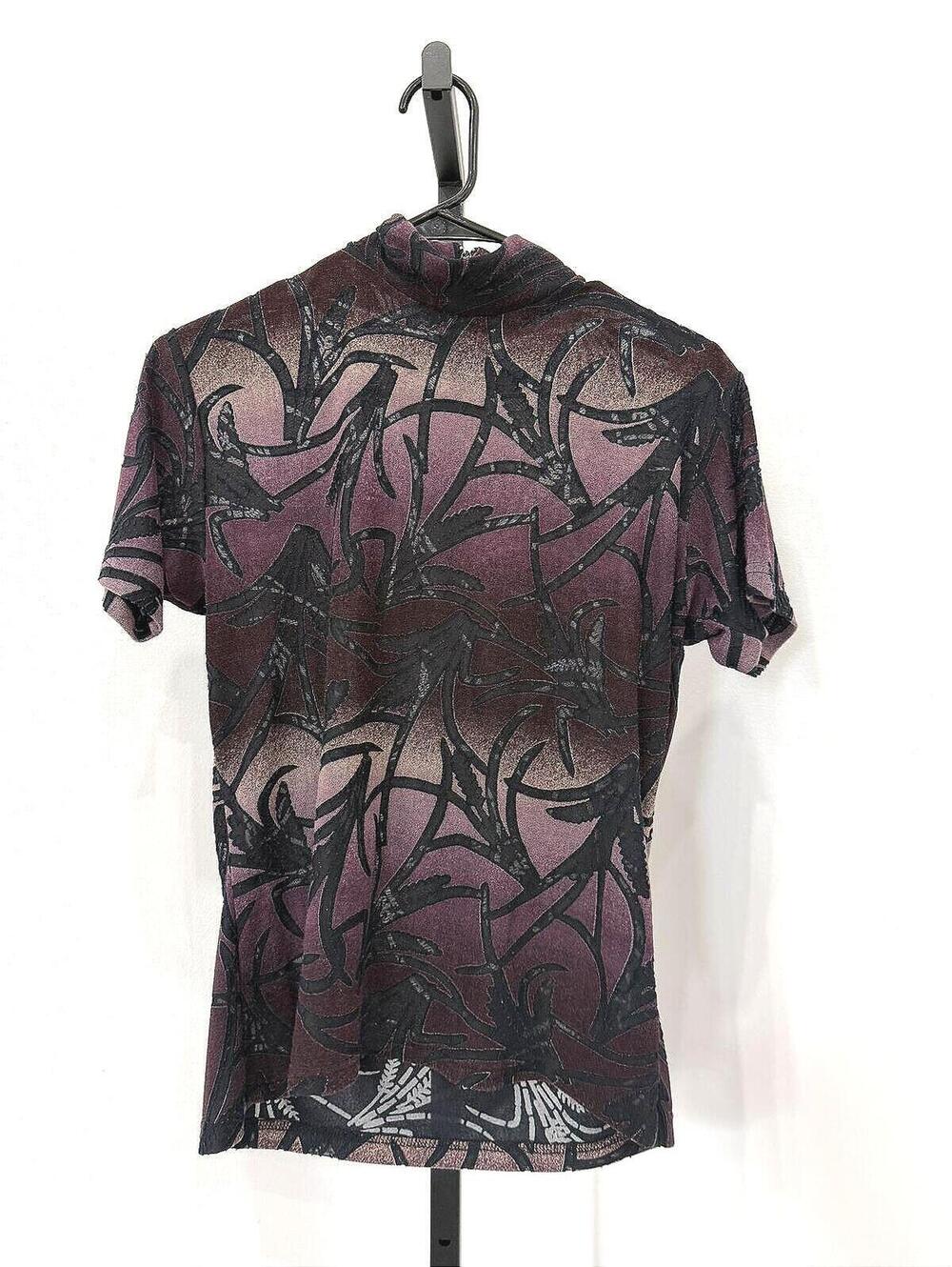 90s Frazier Lawrence XL Rayon Polyester Short Sleeve Top